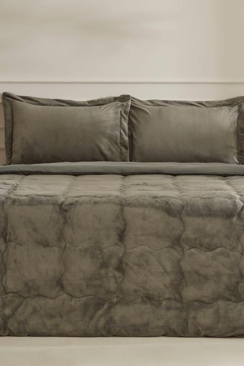 Flufy Tek Kişilik Soft Dream Comfort Set/Uyku Seti Haki
