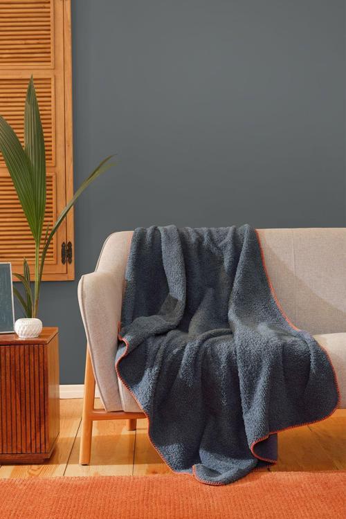 Faye İndigo Throw Battaniye 115x160 cm