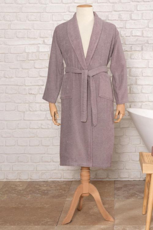 Daily Soft %100 Pamuk Bornoz S/M Gri