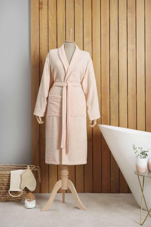 Dielle Recycle Kadın Bornoz L/XL Pudra