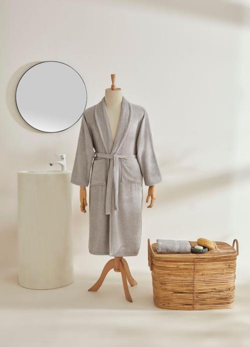 Alven Erkek Bornoz Takımı L-XL Gri