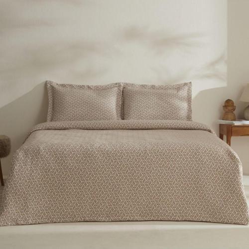 Secret Çift Kişilik Yatak Örtüsü Seti Bej