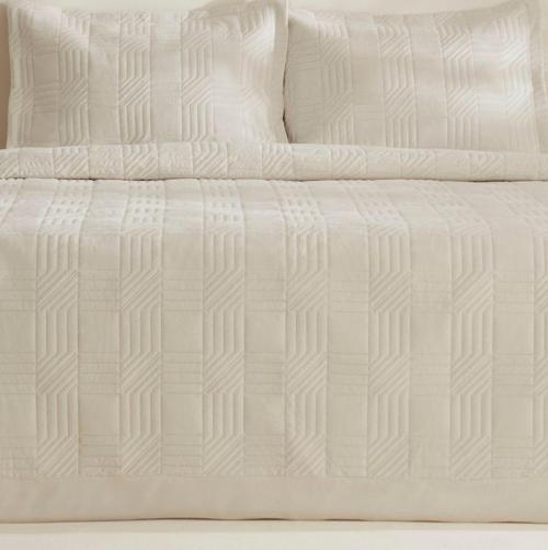 Sally Çift Kişilik Yatak Örtüsü Seti Bej