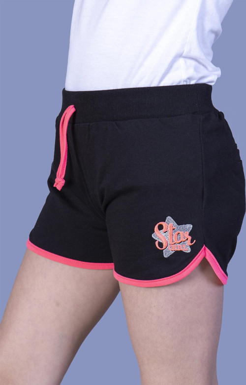 Toontoy Kız Çocuk Star Girl Nakışlı Şort