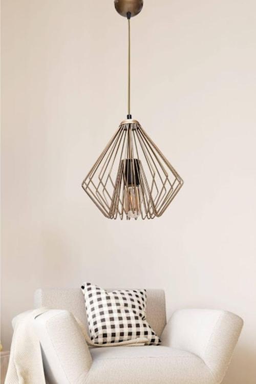 Tekli Sputnik Sarkıt Avize Dekoratif Aydınlatma 25x50 cm