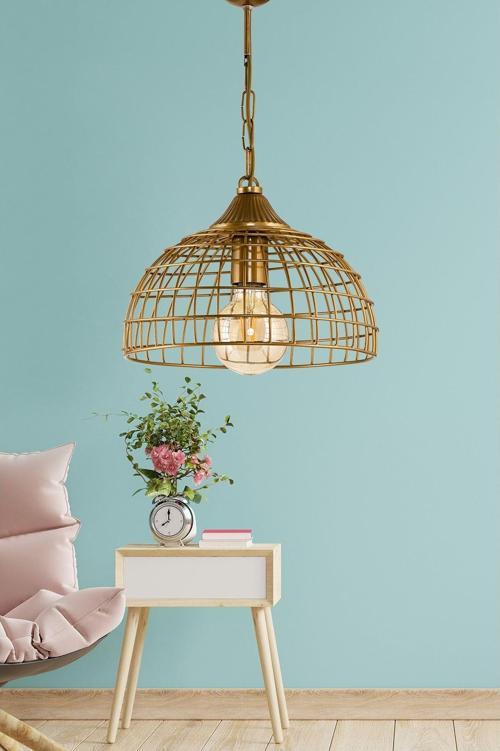 Tekli Tuna Sarkıt Eskitme Avize 30x60 cm