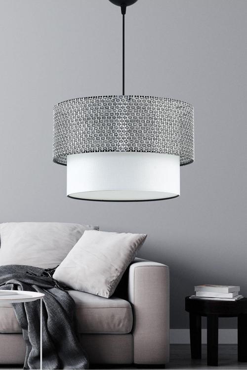 Siyah Hasır Tekli Pasta Sarkıt Avize 30x60 cm