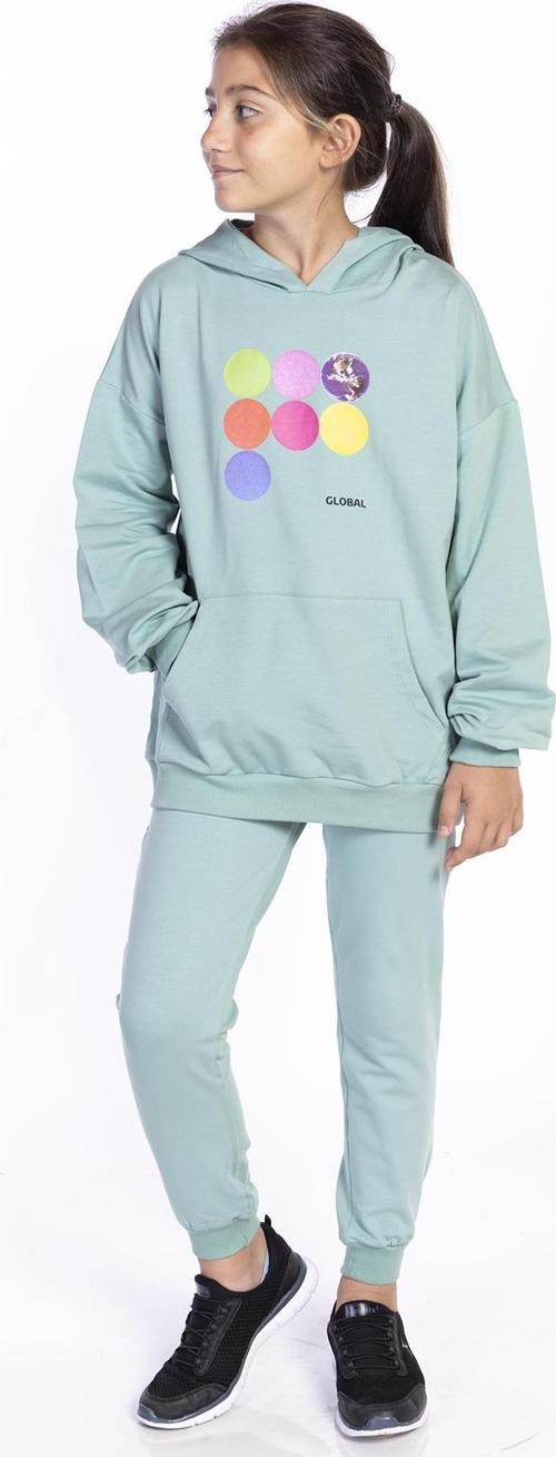 Toontoy Kız Çocuk Kanguru Cepli Kapüşonlu Eşofman Takımı