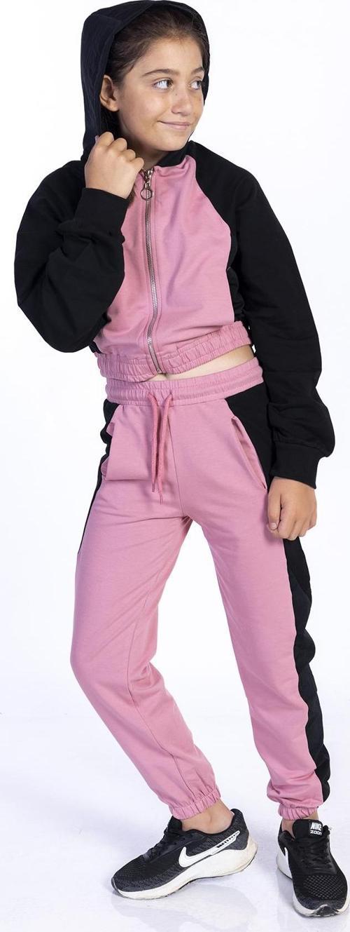 Toontoy Kız Çocuk Blok Renkli Eşofman Takımı