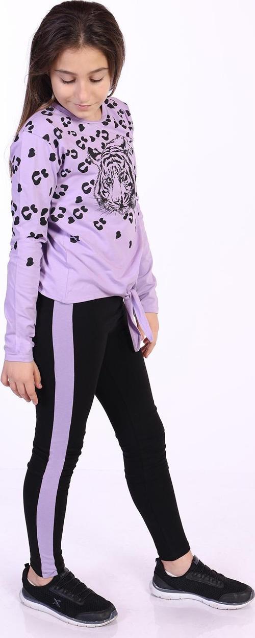 Toontoy Kız Çocuk Leopar Baskılı Taytlı Takım