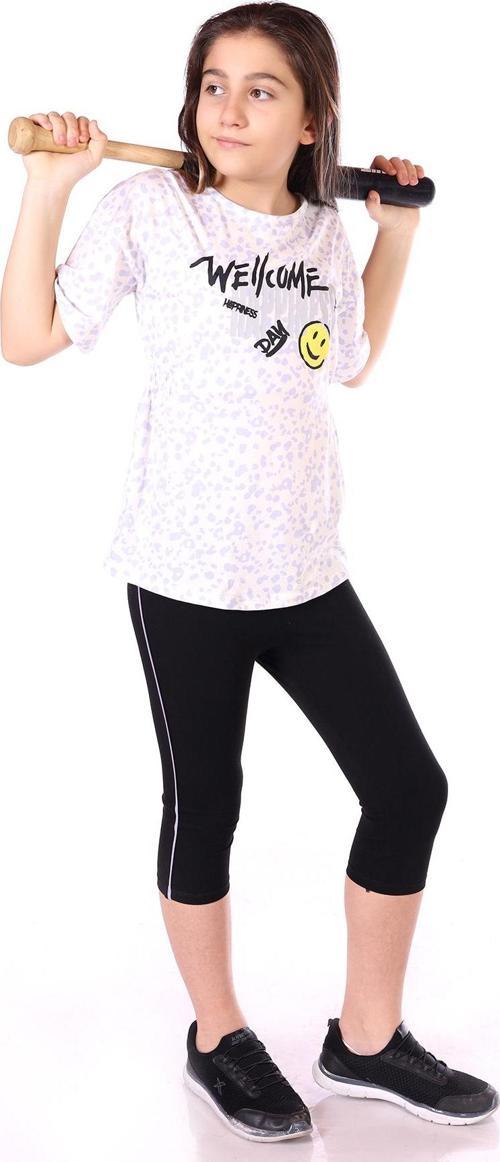 Toontoy Kız Çocuk Happiness Baskılı Kaprili Takım
