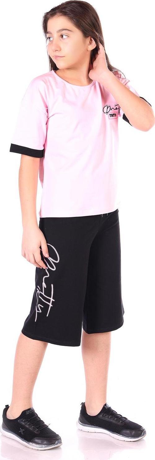 Toontoy Kız Çocuk Pretty Baskılı + Nakışlı Kaprili Takım