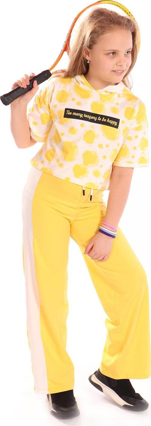 Toontoy Kız Çocuk Ön Yazı Baskılı Batikli Eşofman Takım