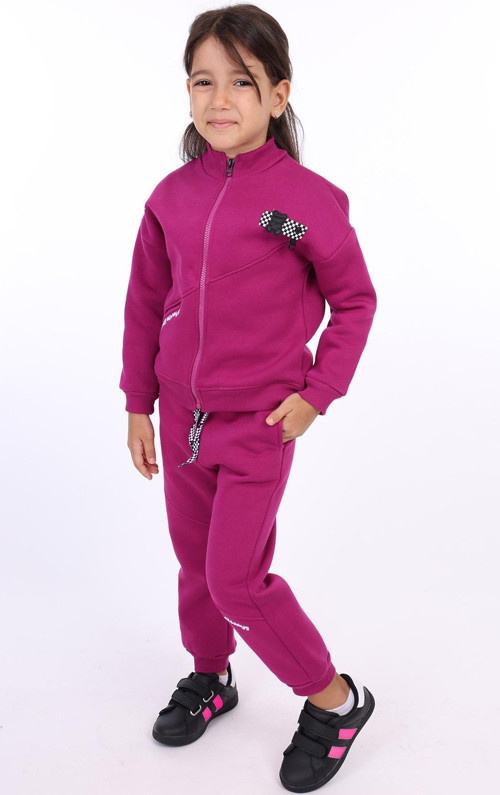 Toontoy Kız Çocuk Nakışlı Eşofman Takım