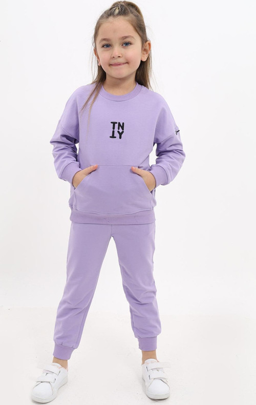 Toontoy Kız Çocuk Nakışlı Eşofman Takım