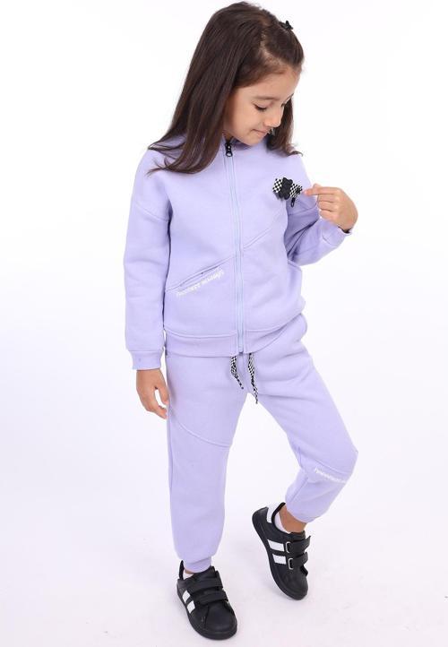 Toontoy Kız Çocuk Nakışlı Eşofman Takım