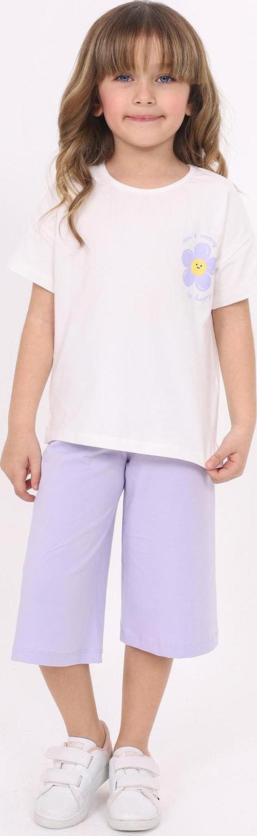 Toontoy Kız Çocuk Çiçek Yazı Baskılı Kaprili Takım