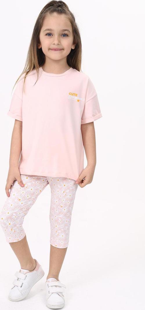 Toontoy Kız Çocuk Göğsü Cute Chamomle Baskılı Kaprili Takım