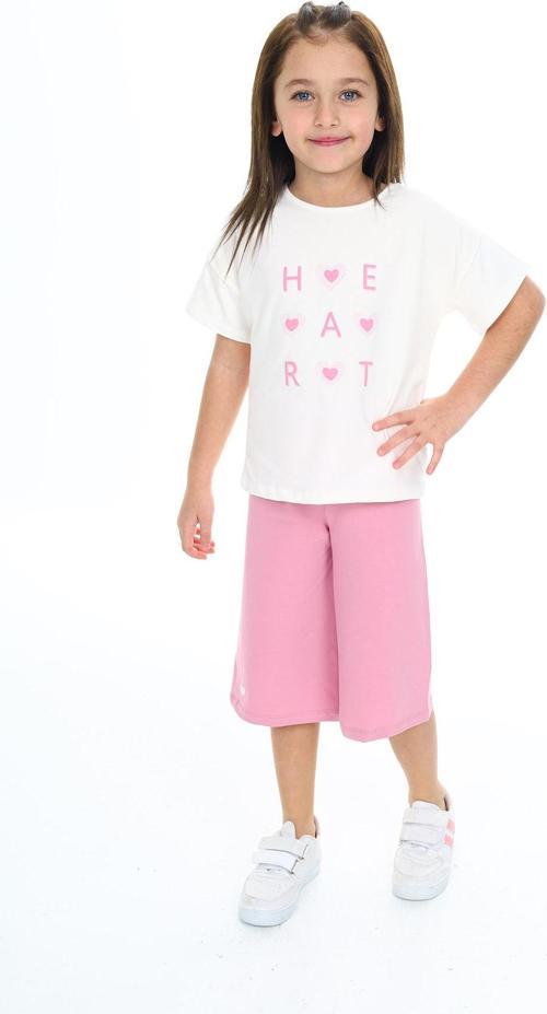 Toontoy Kız Çocuk Garnili Heart Baskılı Kaprili Takım