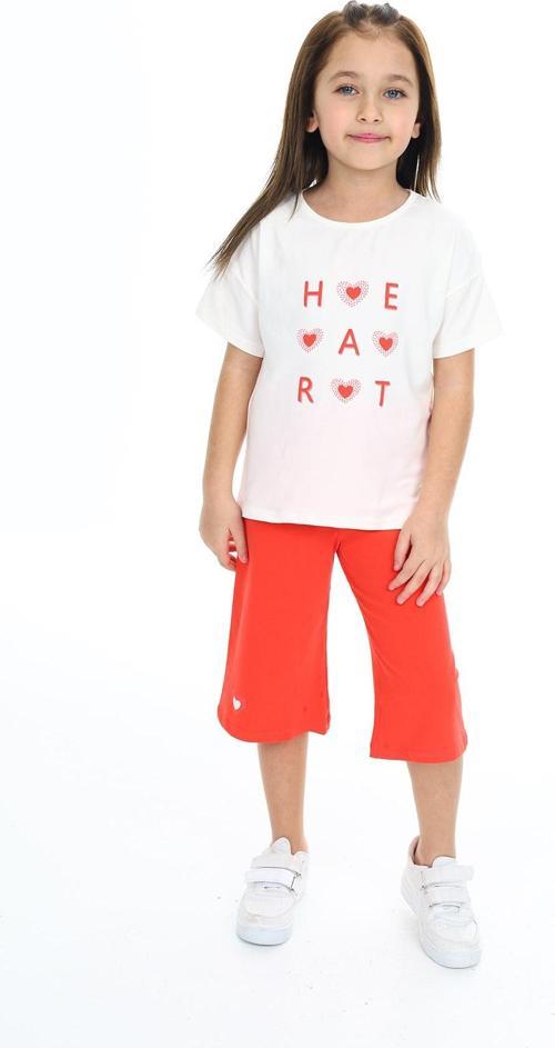 Toontoy Kız Çocuk Garnili Heart Baskılı Kaprili Takım
