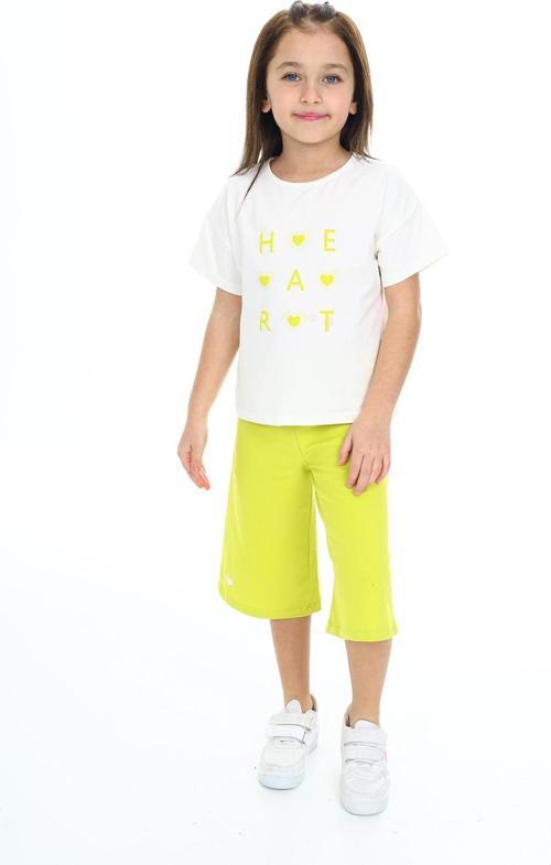 Toontoy Kız Çocuk Garnili Heart Baskılı Kaprili Takım