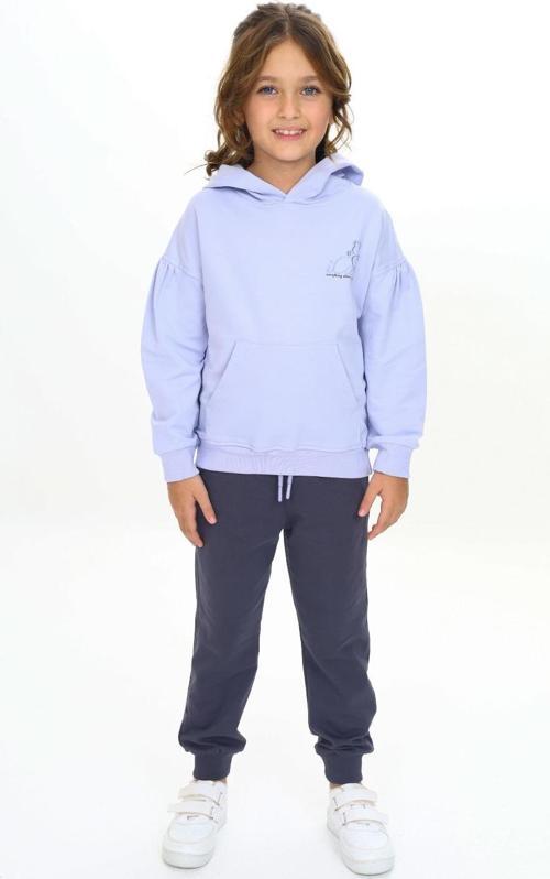 Toontoy Kız Çocuk Kapüşonlu Göğsü Yazı Baskılı Eşofman Takım