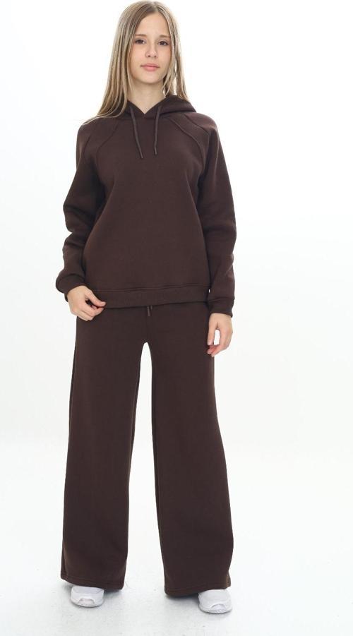 Toontoy Kız Çocuk Reglan Kol Kapüşonlu Eşofman Takım