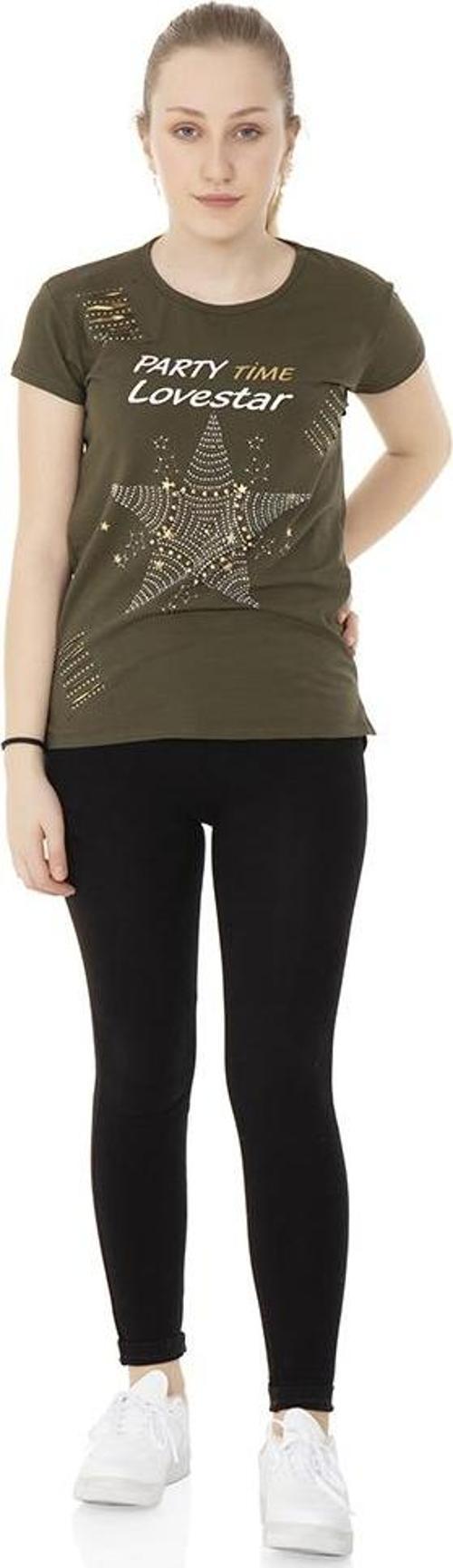 Toontoy Kız Çocuk T-Shirt Yıldız Taşlı