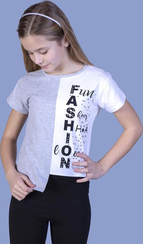Toontoy Kız Çocuk Fasihon Garni Tişört