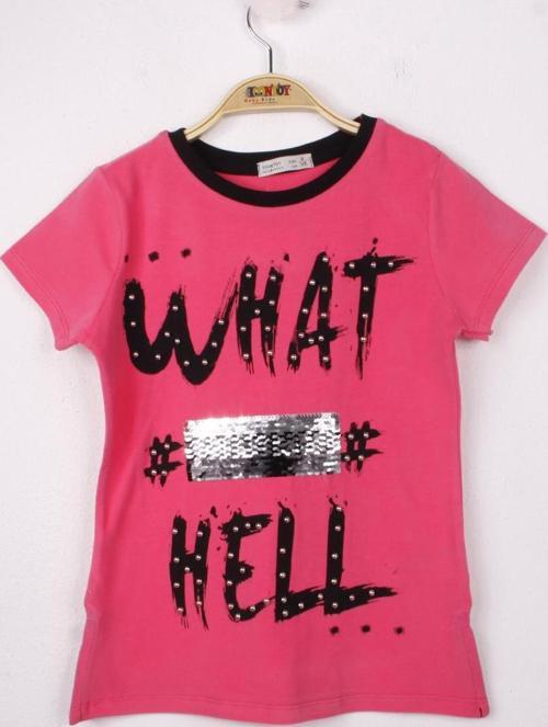 Toontoy Kız Çocuk Pullu İnci Detaylı T-Shirt