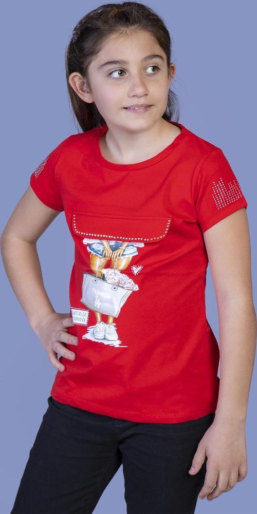 Toontoy Kız Çocuk Baskılı Tişört