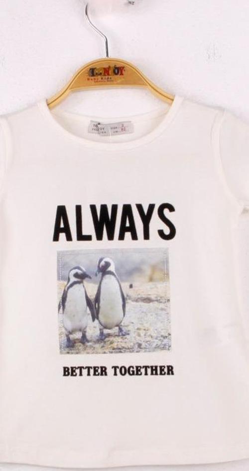 Toontoy  Kız Çocuk T-Shirt Always Baskı