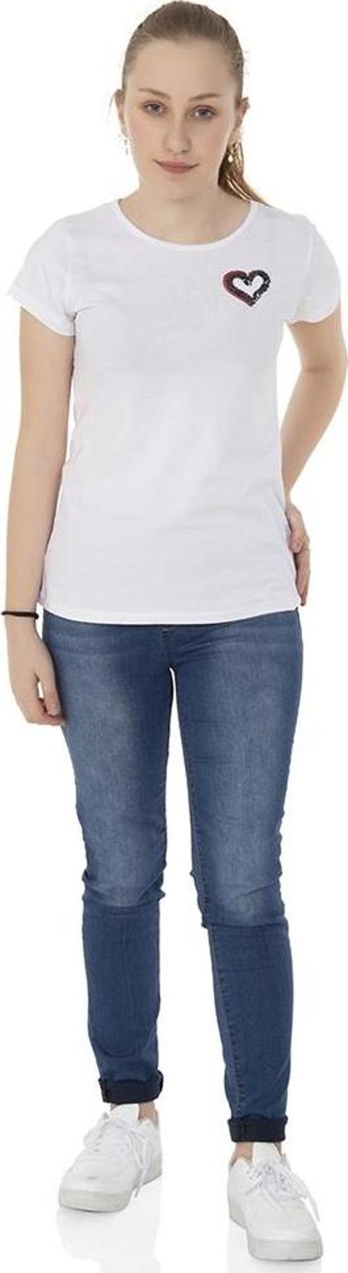 Toontoy  Kız Çocuk T-Shirt Kalp Nakışlı