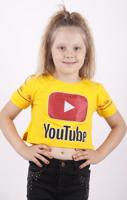 Toontoy Kız Çocuk YouTube Baskılı Tişört