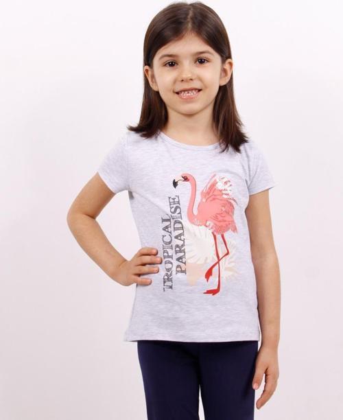 Kız Çocuk Tişört Flamingo Baskılı
