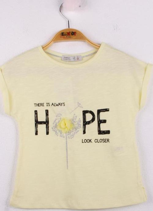 Toontoy Kız Çocuk Hope Baskılı Tişört