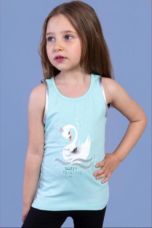 Toontoy Kız Çocuk Kuğu Baskılı Atlet