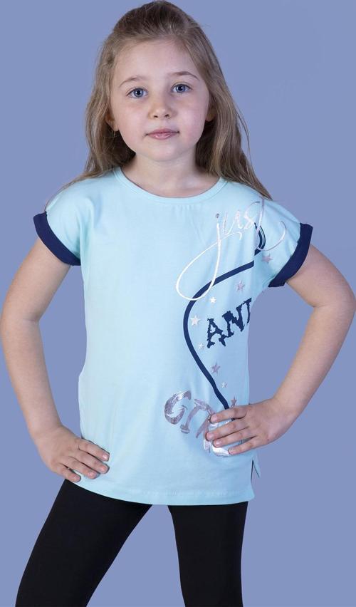 Toontoy Kız Çocuk Just And Girl Baskılı Kol Detaylı Tişört