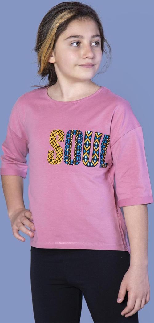 Toontoy Kız Çocuk Soul Baskılı Tişört