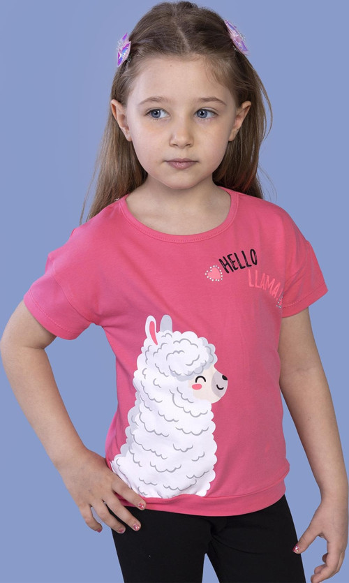 Toontoy Kız Çocuk Kuzu Baskılı Tişört