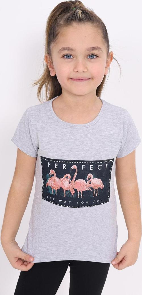 Toontoy Kız Çocuk Flamingo Baskılı Tişört