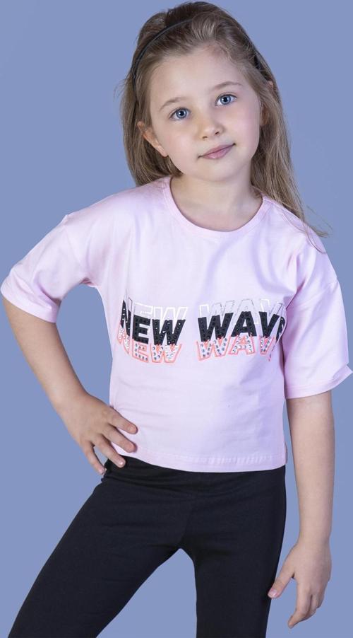 Toontoy Kız Çocuk New Wave Baskılı Taş İşlemeli Tişört