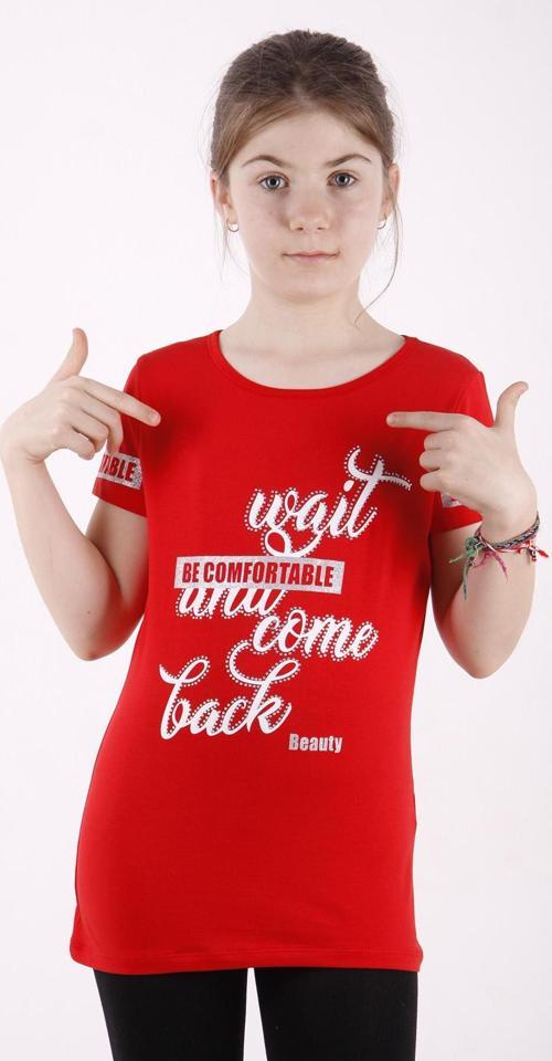 Toontoy Kız Çocuk Slogan Baskılı Tişört