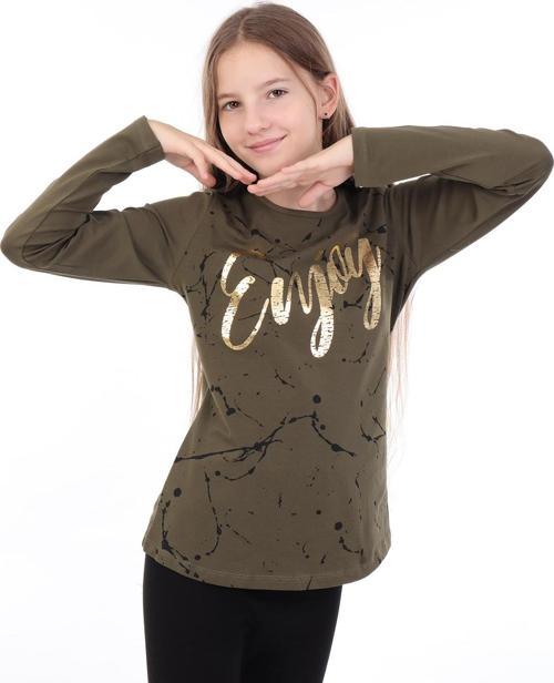 Toontoy Kız Çocuk Varaklı Enjoy Baskılı T-Shirt