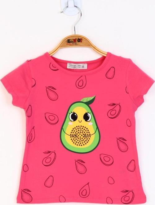 Toontoy Kız Çocuk Avokado Baskılı Tişört