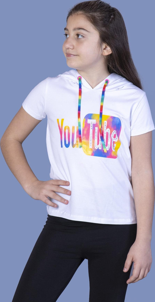 Toontoy Kız Çocuk YouTube Baskılı Tişört