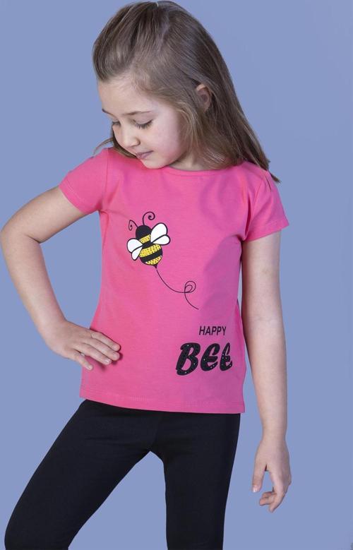 Toontoy Kız Çocuk Arı Baskılı Tişört