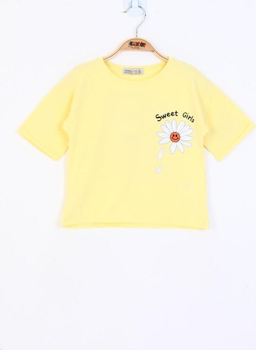 Toontoy Kız Çocuk Baskılı Tişört