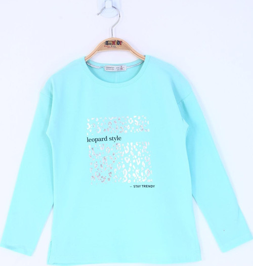 Toontoy Kız Çocuk Leopard Style Baskılı Tişört
