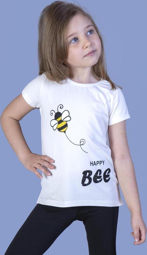 Toontoy Kız Çocuk Arı Baskılı Tişört